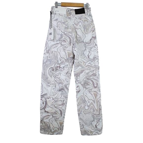 Urban Outfitters SZ 24 BDG High-Rise Baggy Jean Marble Print NWT - Picture 5 of 7